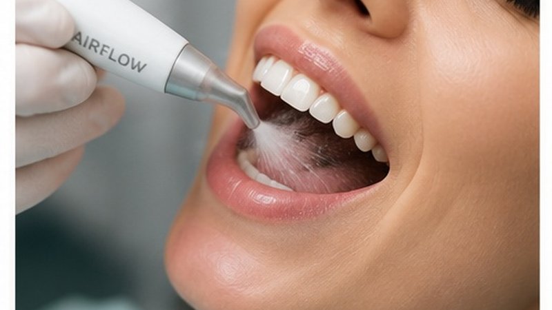 Airflow tannrens – profesjonell trykkluft-rens med pulver hos Dentix Tannhelse Nesodden